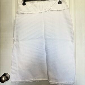 Oscar de la Renta White Skirt Size 8 Designer Classic Coastal Chic